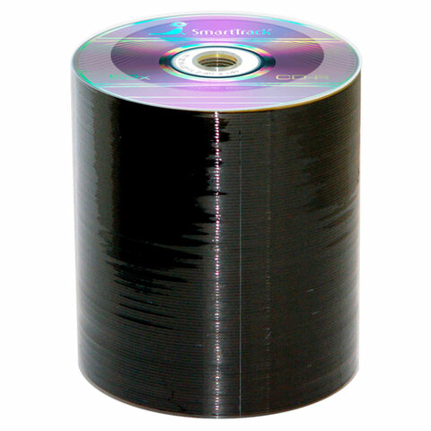Диски CD-R SMARTTRACK, 700 Мб, 52x, Bulk (термоусадка без шпиля), КОМПЛЕКТ 100 шт., ST000152 - фото 1