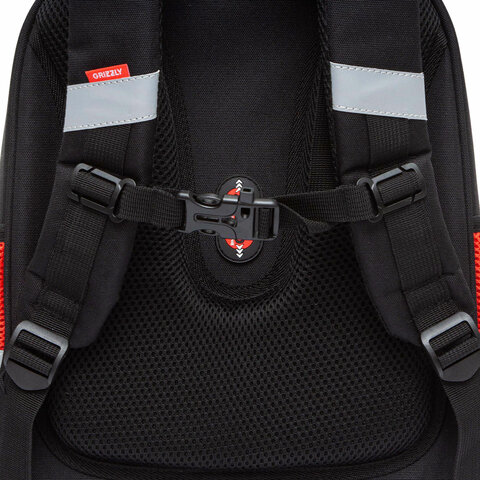 Ранец GRIZZLY анатомическая спинка, с бейджем, для мальчиков, RACER, 36х28х20 см, RAz-487-12/1 - фото 9