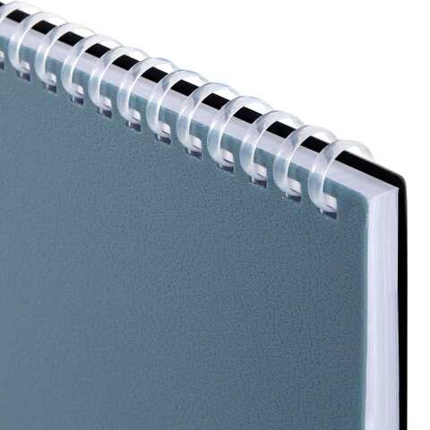 Блокнот А5, 80 л., силиконовый гребень, обложка пластик, клетка, BRAUBERG, синий, 117561 - фото 3