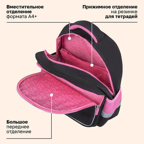 Рюкзак BRAUBERG FAVOUR, 2 отделения, 3 кармана, "Сонный котик", 40х29х15 см, 272058 - фото 16