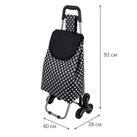 Сумка-тележка хозяйственная 92x40x28 см, 34 л, до 30 кг, Оксфорд 600D, КОЛЕСА ДЛЯ ЛЕСТНИЦ, BOOMHOUSE (БУМХАУС), 701413 - фото 8
