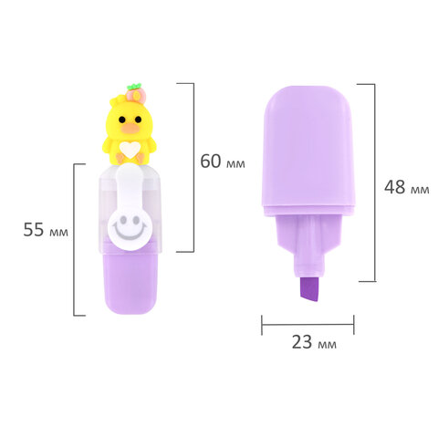 Набор текстовыделителей с топперами 6 ЦВЕТОВ ПАСТЕЛЬ, "НЕЖНЫЕ ЦЫПЛЯТА", линия 1-4мм, FUNSTER (ФАНСТЕР), 152653 - фото 6