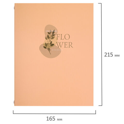 Тетрадь на кольцах А5 165х215 мм, 120 листов, твердый картон, клетка, BRAUBERG, "Pastel Flower", 404710 - фото 3