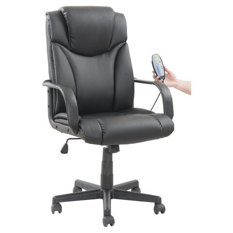 Кресло офисное BRABIX "Relax MS-001", 4 массажных модуля, экокожа, черное, 532519 - фото 4