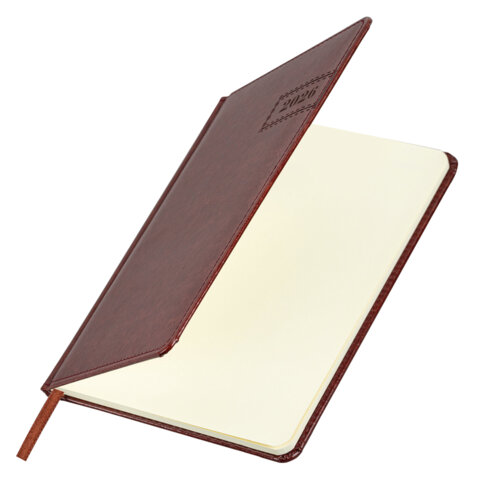 Еженедельник датированный 2026, А5, 145х215 мм, BRAUBERG "Imperial", под кожу, коричневый, 117173 - фото 3