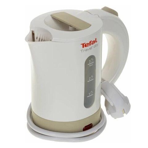 Чайник TEFAL KO120130, 0,5 л, 650 Вт, закрытый нагревательный элемент, пластик, бело-бежевый, 7211001544 - фото 7