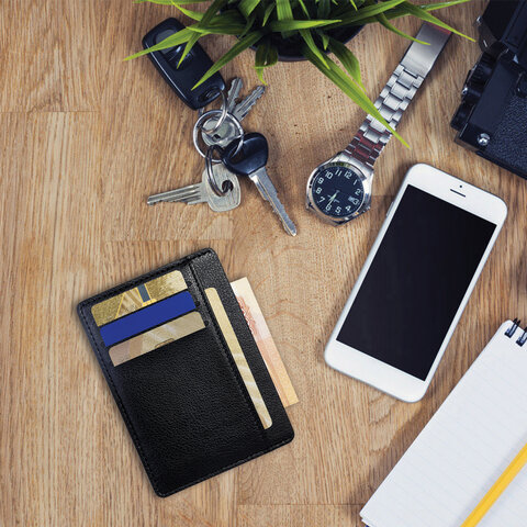 Картхолдер для трех карт с двумя дополнительными карманами, 12х8,6 см, черный, BRAUBERG, 238763 - фото 7