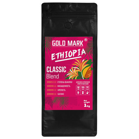 Кофе в зернах GOLD MARK "Classic Blend", арабика 100%, 1 кг, 624071 - фото 1