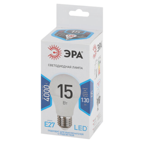 Лампа светодиодная ЭРА STD, 15 (130) Вт, цоколь E27, груша, нейтральный белый свет, 25000 ч., LED A60-15W-840-E27, Б0033183 Лампа светодиодная ЭРА STD, 15 (130) Вт, цоколь E27, груша, нейтральный белый свет, 25000 ч., LED A60-15W-840-E27, Б0033183 - фото 6