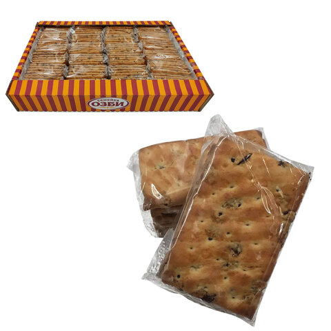 Печенье затяжное СЕМЕЙКА ОЗБИ с изюмом 1,6 кг, по 5 шт. в индивидуальной упаковке, 1466 - фото 1