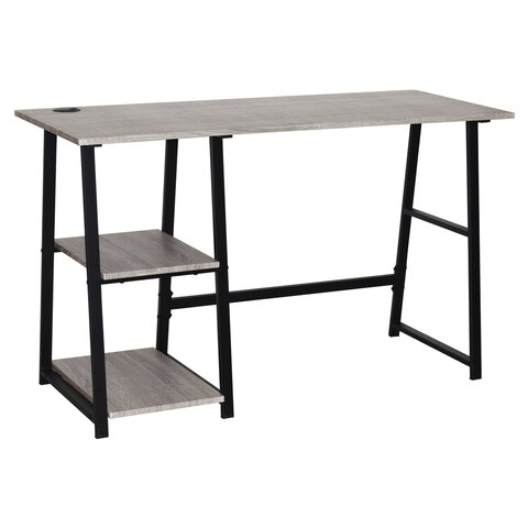 Стол на металлокаркасе BRABIX "LOFT CD-006", 1200х500х730 мм, 2 полки, цвет дуб антик, 641225 - фото 2