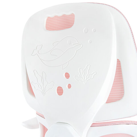 Кресло детское с поясничной поддержкой BRABIX KIDS "MG-225", сетка/ткань TW, розовое, 533316 - фото 10