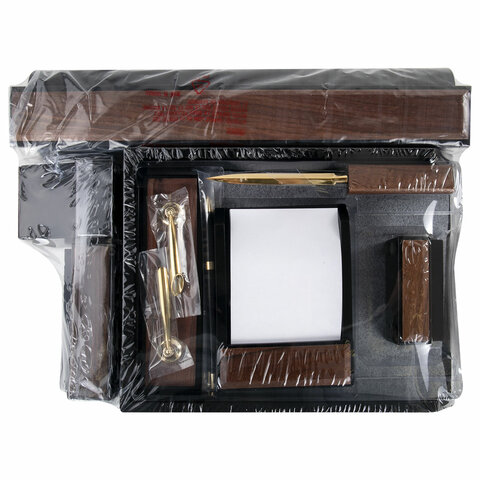 Набор настольный GALANT "Sirius" из дерева, 8 предметов, цвет "орех/чёрный", 238161 - фото 12