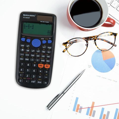 Калькулятор инженерный BRAUBERG SC-82ESP (165х84 мм), 252 функции, 10+2 разрядов, двойное питание, 271723 - фото 14