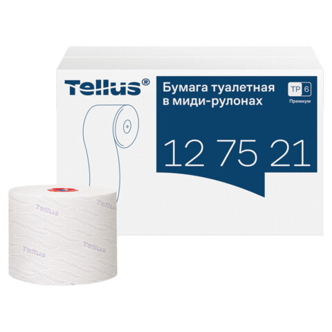 Бумага туалетная 90 м, Tellus/TORK (Система Т6) PREMIUM, КОМПЛЕКТ 27 рулонов, 2-слойная, белая, 127520/127521 - фото 3