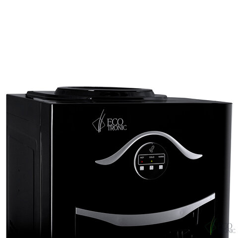 Кулер для воды ECOTRONIC K21-LF, напольный, НАГРЕВ/ОХЛАЖДЕНИЕ КОМПРЕССОРНОЕ, холодильник, 2 крана, черный, 11557 - фото 5