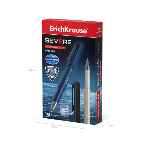 Ручка шариковая ERICH KRAUSE "Severe Stick Classic", СИНЯЯ, корпус ассорти,0,7 мм, линия 0,28 мм, 48079 - фото 3