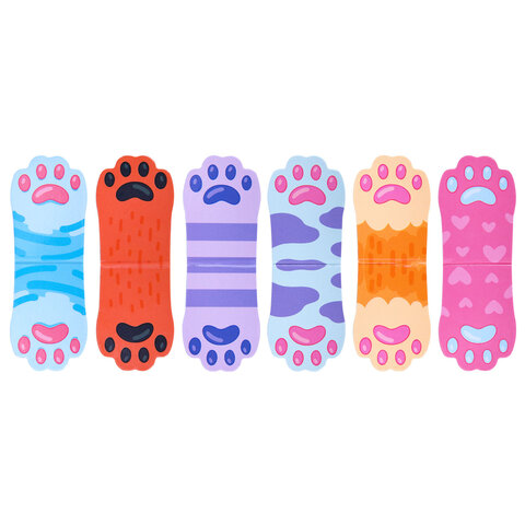 Закладки для книг МАГНИТНЫЕ, "АССОРТИ 5 ДИЗАЙНОВ ЗВЕРЯТА", 6 штук, 35x25 мм, FUNSTER (ФАНСТЕР), 116651 - фото 6