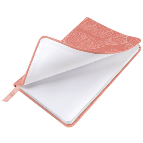 Еженедельник датированный 2026 МАЛЫЙ ФОРМАТ 95х155 мм, А6, BRAUBERG "Foliage", под кожу, розовый, 117199 - фото 3