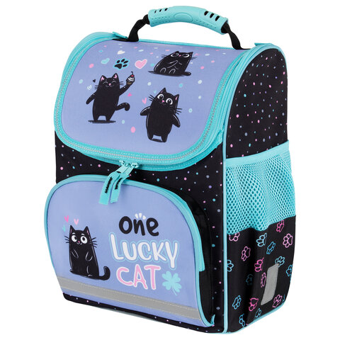 Ранец ПИФАГОР BASIC, 1 отделение, 3 кармана, эргономичная спинка, "Funny cats", 35х28х18 см, 273135 - фото 1