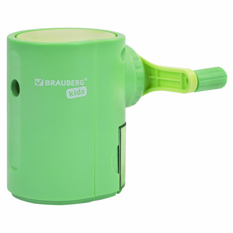 Точилка механическая BRAUBERG KIDS, для простых и цветных карандашей, корпус мятный, крепление к столу, 272003 - фото 1
