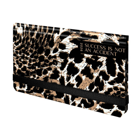 Еженедельник датированный 2026 с резинкой 171х93 мм, BRAUBERG, твердый, УФ-ЛАК, 64 л., "Леопард", 117356 - фото 1