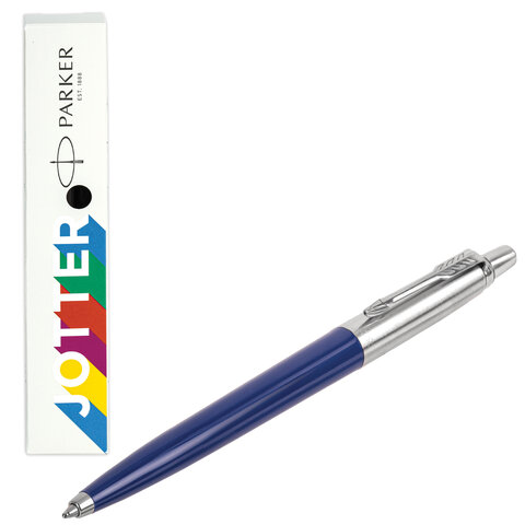 Ручка шариковая PARKER "Jotter Plastic CT", корпус синий, ежедневник А5 синий, пакет, 880896 - фото 7