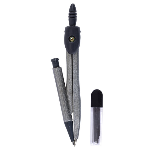 Готовальня ПИФАГОР 8 предметов: циркуль 120 мм, чертежные принадлежности, пластиковый пенал, 210860 - фото 4