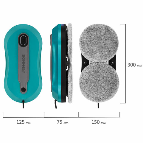 Робот-мойщик окон SONNEN Tech RWC-124 DUAL SPRAY, датчик от падения, 26 салфеток, приложение, 456237 - фото 7