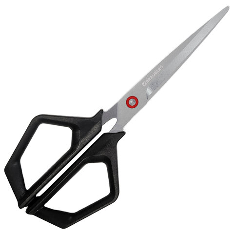 Ножницы BRAUBERG "Super black" 170 мм, черные, 3-сторонняя заточка, ручки из ABS-пластика, 238854 - фото 2