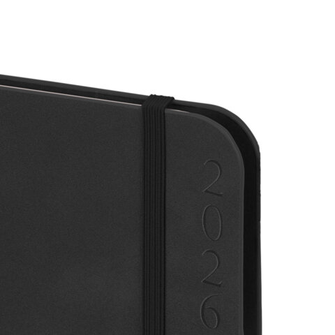 Ежедневник датированный 2026, А5, 151х213 мм, BRAUBERG "Note", под кожу, держатель для ручки, черный, 117516 - фото 3