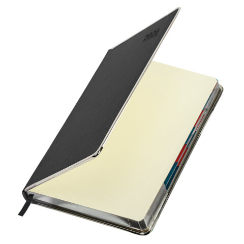 Ежедневник датированный 2026 А5 148х218 мм, GALANT "Infinity Silver", под кожу, серый, 117499 - фото 3