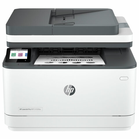 МФУ лазерное HP LaserJet Pro 3103fdw "4 в 1", А4, 33 стр./мин., 50000 стр./мес., ДУПЛЕКС, АПД, Wi-Fi, сетевая карта, 3G632A - фото 1