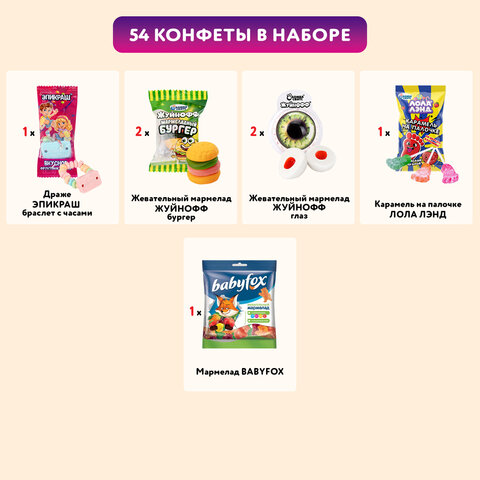 Подарок новогодний "МОРОЗ", "Мягкая игрушка-символ 2027 года", НАБОР конфет 800 г, WELDAY (ВЭЛДЭЙ), 881407 - фото 6