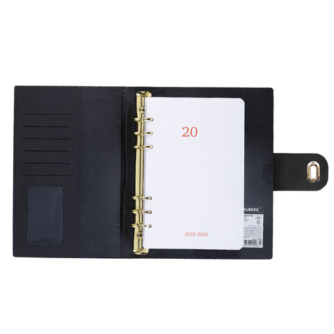 Ежедневник-органайзер недатированный B5, 167х240 мм, BRAUBERG "Nova", под кожу, 160 л., черный, 116204 - фото 2