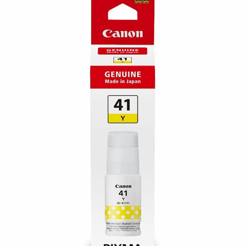 Чернила CANON (GI-41Y) для G1400/G2400/G3400, желтые, 7700 стр., ОРИГИНАЛЬНЫЕ, 4545C001 - фото 1