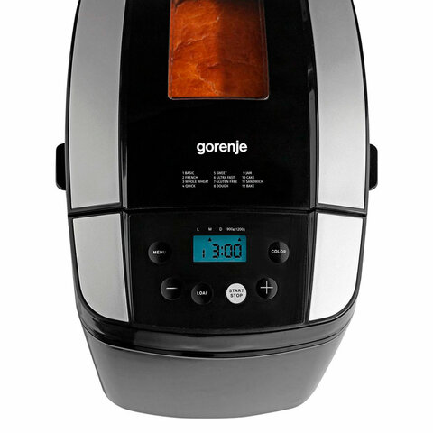 Хлебопечка GORENJE BM1210BK, 800 Вт, вес выпечки 1,2 кг, 12 программ, пластик, чёрный - фото 2
