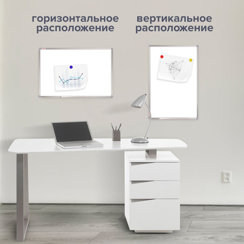 Доска магнитно-маркерная 60х90 см, алюминиевая рамка, ГАРАНТИЯ 10 ЛЕТ, STAFF, 235462 - фото 14