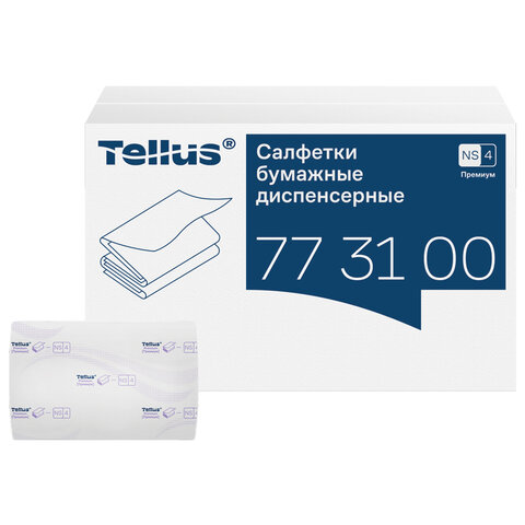 Салфетки Tellus/TORK (Система NS4) ПРЕМИУМ, 2-слойные, КОМПЛЕКТ 20 шт., 200 шт., белые, 773100 - фото 1