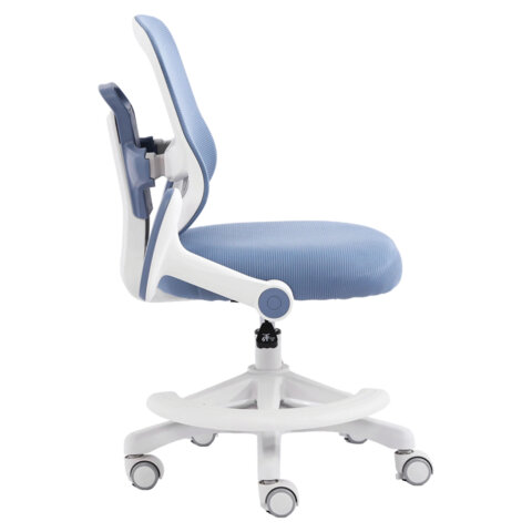 Кресло детское с подставкой для ног BRABIX KIDS "MG-215", сетка/ткань TW, голубое, 533312 - фото 7