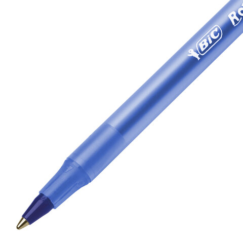 Ручки шариковые BIC "Round Stic", НАБОР 8 шт., СИНИЕ, узел 1 мм, линия письма 0,32 мм, пакет, 928497 - фото 2