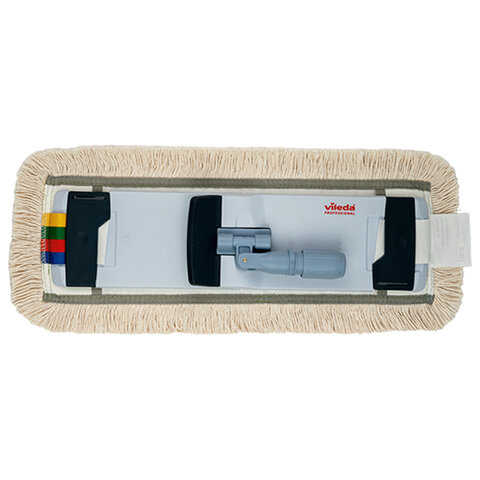 Насадка МОП плоская 50 см, VILEDA PROFESSIONAL "КонтрактПлюс Комби", уши (ТИП УВ) хлопок / полиэстер, бежевый, 167294 - фото 7