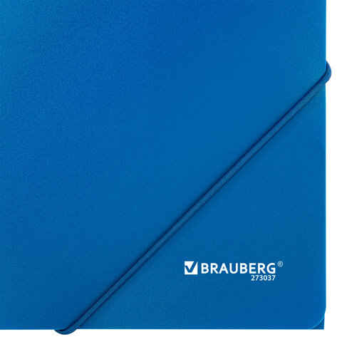Папка на резинках А4 BRAUBERG UNIVERSAL, синяя, до 300 листов, 0,5 мм, 273037 - фото 5