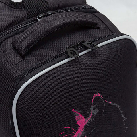 Ранец GRIZZLY анатомическая спинка, 2 отделения, для девочек, "SPARKLING CAT", 37х26х16 см, RAw-594-4/1 - фото 7
