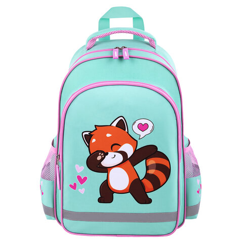 Рюкзак ПИФАГОР SCHOOL, 1 отделение, 3 кармана, "Red panda", 38x28х14 см, 272083 - фото 2