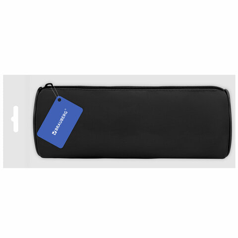 Пенал-тубус BRAUBERG, с эффектом Soft Touch, мягкий, черный, 22х8 см, 272302 - фото 6