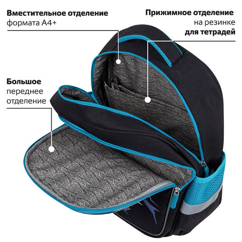 Рюкзак BRAUBERG FAVOUR, 2 отделения, 3 кармана, "Anime fight", 40х29х15 см, 272057 - фото 14