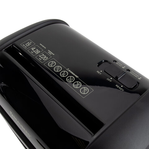 Уничтожитель (шредер) BRAUBERG PROFESSIONAL CM-1520x, "Heavy Duty", 4 уровень секретности, 4х28 мм, 15 листов, корзина 20 литров, 533130 - фото 5