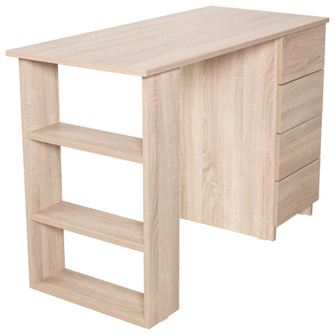 Стол письменный/компьютерный BRABIX "Scandi CD-016", 1100х500х750 мм, 4 ящика, дуб сонома, 641892, ЦБ013707-2 - фото 9