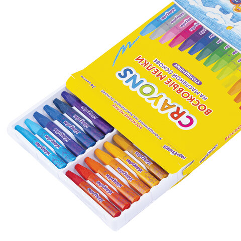 Восковые мелки утолщенные на масляной основе ЮНЛАНДИЯ "ДОМИКИ", 36 цветов, 273092 - фото 3